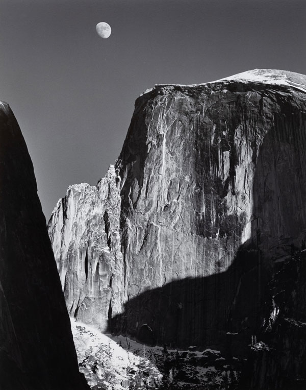 Ansel Adams Moon and Half Dome