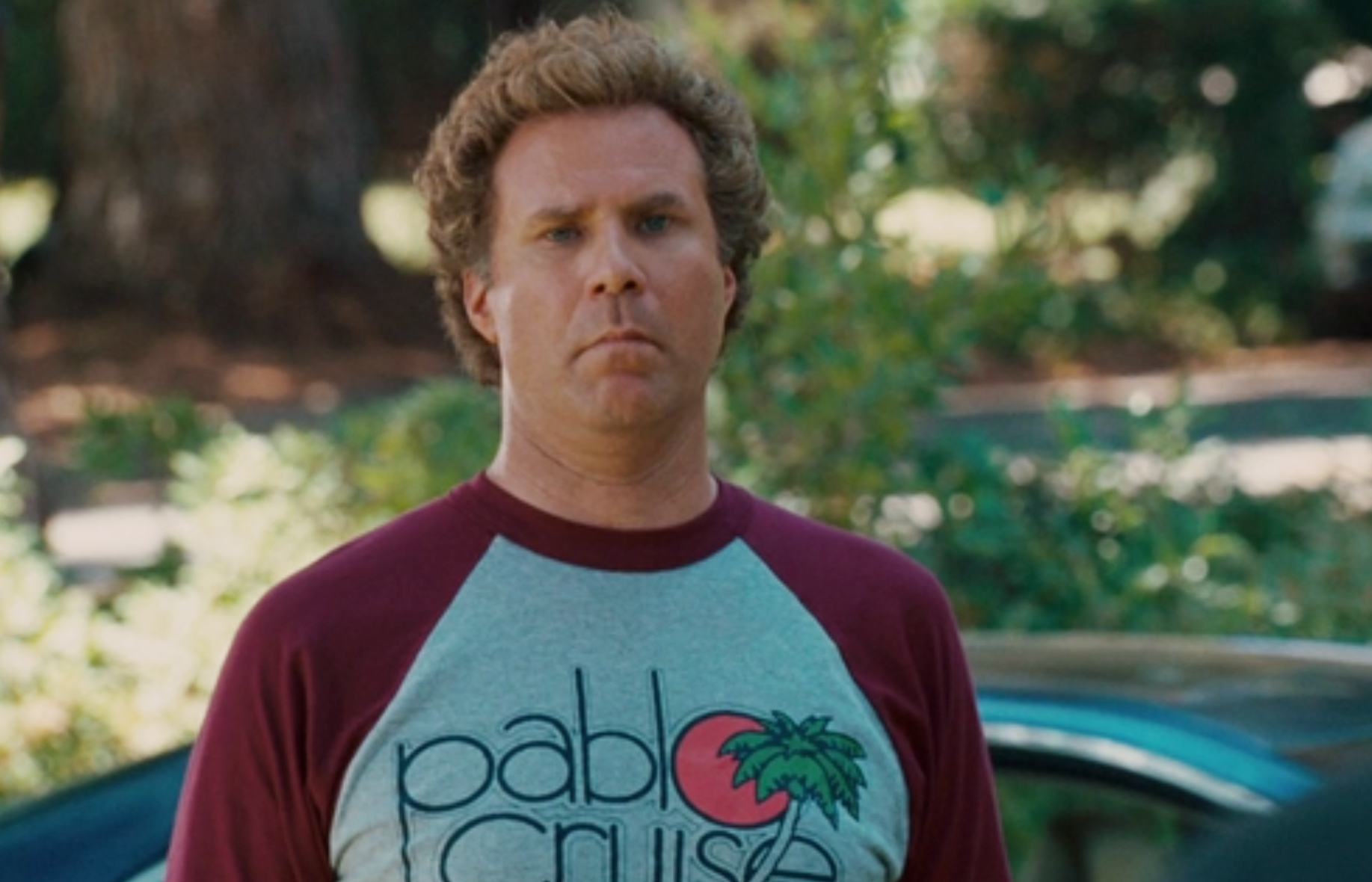 Will Ferrell wearing a Pablo Cruise shirt in Step Brothers